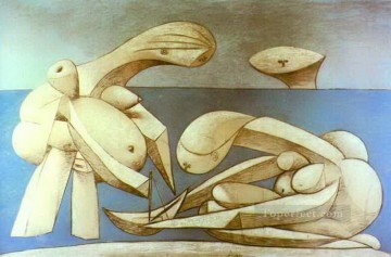  boat - Bathers with a Toy Boat 1937 Pablo Picasso